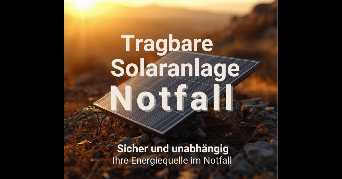Tragbare Solaranlage für den Blackout-Notfall