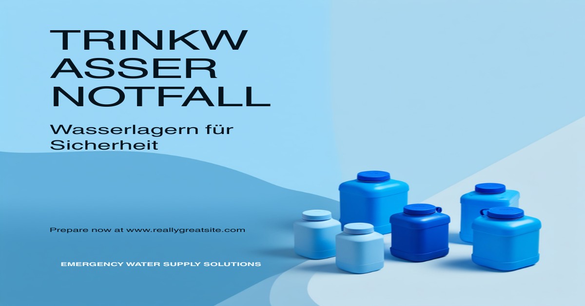 Trinkwasser lagern im Notfall – Wasserkanister